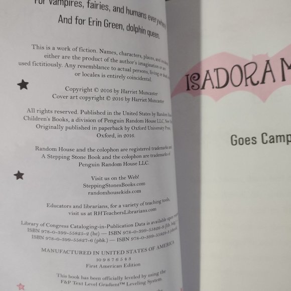 Isadora Moon Goes Camping Book 2 by Harriet Muncaster 2017 Paperback - Picture 5 of 6